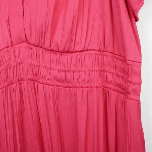 NWOT Anthropologie Somerset Silky Hot Pink Maxi Dress / 3X - Picture 7 of 9